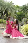 KA 5036 Kora Cotton Navaratri Special Mom Daughter Lehenga Choli Wholesale Shop In Surat